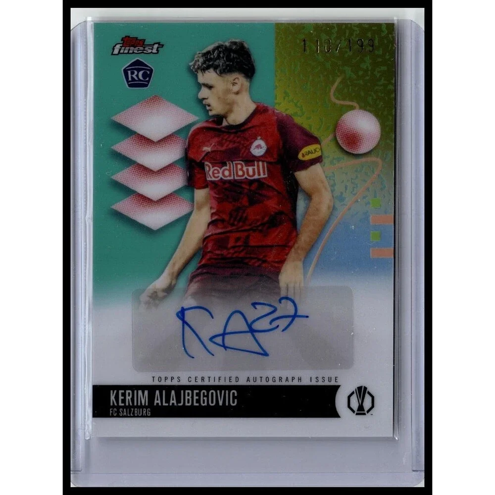 2025-26 Finest UEFA Kerim Alajbegovic #BA-KM Salzburg Base Auto Aqua #/199